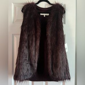 NWT Dark Purple Fur Vest
